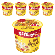 Kellogg's 家樂氏 杯裝杏仁玉米麥片, 40g, 5個