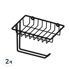 Saelogreen 衛生紙置物架 掛架 貼紙式, 2個, 黑色