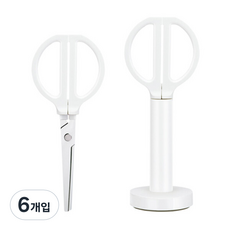 누사인 ABS 스탠딩 가위 NS051, 퓨어화이트, 6개