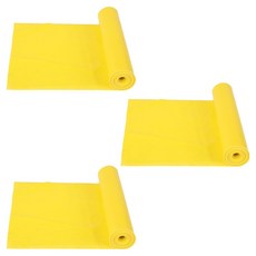 원티크 탄성 저항 요가밴드, 옐로우, 3개