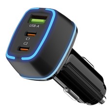 Home Planet 汽車多孔快充點菸器 QC3.0, FP6601Q-3(3孔 54W), 金屬銀