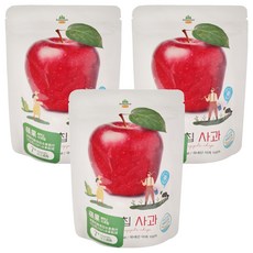 Ssalgwaja 米餅村 無添加寶寶水果脆片 蘋果 7個月以上適用 100%水果製成, 15g, 3包