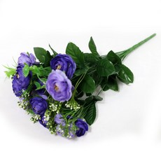 JOART 人造掃墓花 12支娜娜玫瑰, 紫色