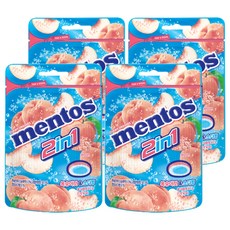 멘토스 2in1 피치소다 캔디, 45g, 4개