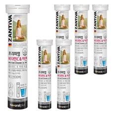 내츄럴플러스 잔티바 발포 비타민C 아연 90g, 20정, 6개