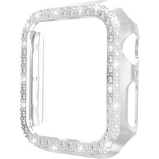 4YOU 스마트워치 큐빅 두줄 하드 케이스 44mm, 투명
