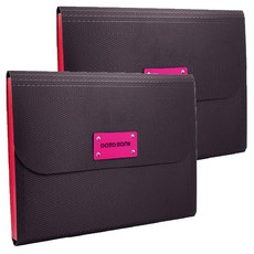 DaTaBanK 三田文具 A4鉑金12層風琴夾, 紅色, 2個