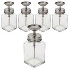 TANAGER 刷具清潔專用玻璃Menda按壓瓶 180ml, 5個, 透明