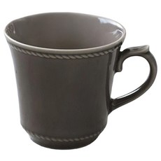 美濃燒 浮雕 花邊 馬克杯 日本陶瓷 300ml, 可可棕, 1個