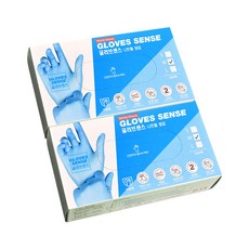글러브센스 니트릴 장갑 M GS-N001, 블루, 중(M), 1개