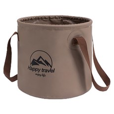 12라운드 캠핑용 해피 접이식 다용도 대용량 설거지통 & 물통, 코코아, 1개