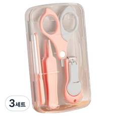 雅緻空間 兒童用多合一指甲剪套組, 紅色, 3套