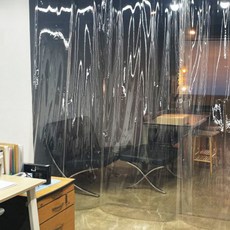 메종텍스타일 0.15T 커튼씽 고주파마감 방풍 방한 우레탄 비닐커튼 투명