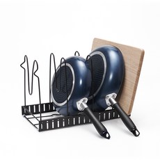 Class方形平底鍋收納架, 黑色, 5層