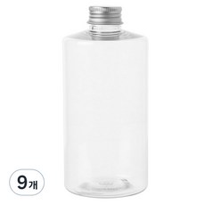 透明飲料容器 鋁製銀蓋 AC520, 520ml, 9個
