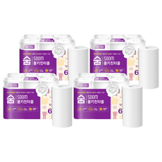 soom 天然紙漿捲筒廚房紙巾, 6件, 4個