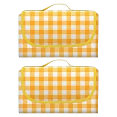 미라클리빙 봄 나들이 휴대용 소풍 돗자리 2p, 옐로우