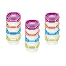 EASY&FREE Matcook 四色多功能保鮮盒組, 1組, 蓋子 x 12個 + 保鮮盒 460ml x 12個