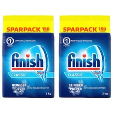 finish 洗碗機清潔粉補充包 原味, 3kg, 2包