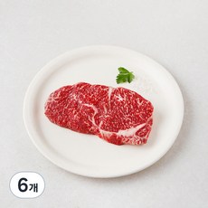 건화 한우 1+등급 채끝 구이용 (냉장), 200g, 6개