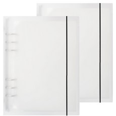 Recoz A5 硬殼活頁夾外殼 6孔, 2個, 半透明