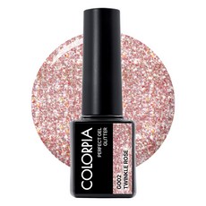 Colorpia 一步式亮片凝膠指甲油, 1個, G002 閃亮玫瑰, 6g