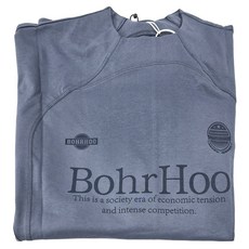 BOHRHOO 涼感拼接功能T恤 73.6%棉, 霧藍