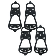 Hanbyul Nara 登山 冰面 防滑 便攜式 8爪冰爪, 黑色