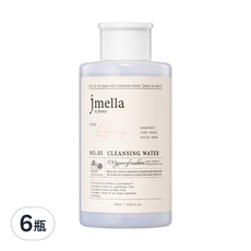 jmella Blooming Peony 卸妝水, 已完成肌膚測試, 12種玻尿酸, 弱酸性溫和配方, 500ml, 6瓶