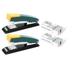 Peace Tools 彩色釘書機, 2個, 黃色 + 綠色 + 黑色