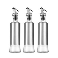 Gunfather 不銹鋼玻璃油瓶, 300ml, 3個