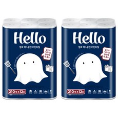 Hello Tissue Max Clean天然紙漿2層廚房紙巾, 210張, 2個