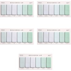 솔룸 무지 컬러 점착 메모지, 그린, 5개