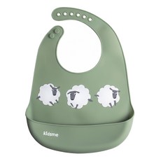 kidsme 矽膠圍兜 6個月以上, 柚子綠, 1件, 1件