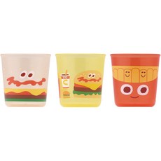 Skater BCUP1AG 抗菌漱口牙刷練習杯 3入組, 漢堡, 1組