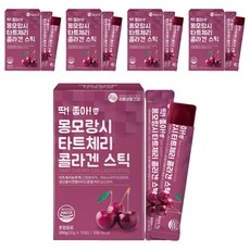 미쁨생활건강 딱 좋아 몽모랑시 타트체리 콜라겐 젤리 스틱 15p, 300g, 5개