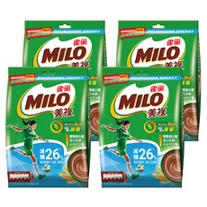 MILO 美祿 巧克力麥芽飲品 減糖26% 小分子大麥 優質蛋白, 25g, 14包, 4袋