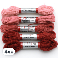 JoyJasu Appleton 羊毛繡線 5件組, 4套, 754, 755, 756, 757, 758