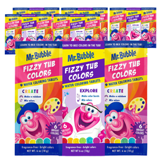 Mr.Bubble Fizzy Tub Colors袋裝孩童彩色泡澡錠, 17.7g, 18包