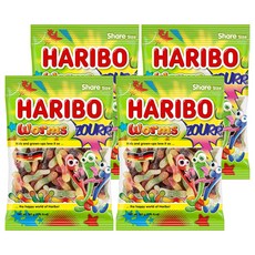 하리보 웜즈 사우어 젤리, 160g, 4개