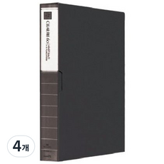 희망 A4 클리어 파일 60매입, 흑색, 4개