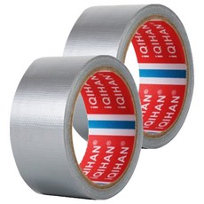 iQIHAN 다다 고점도 강력 면 테이프 50mm x 20m, 은색, 2개