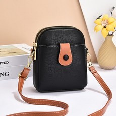 Elsso 手機迷你斜揹包, 黑色