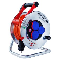 브레넨스툴 가렌트 IP44 케이블릴 3구 S 240, 스틸오렌지, 1개, 20m