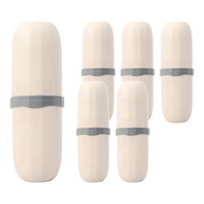 Blockmart 便攜式兩人牙刷牙膏盒, 乳霜, 6個