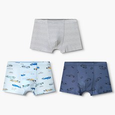 unifriend 男童賽車莫代爾四角內褲3件組