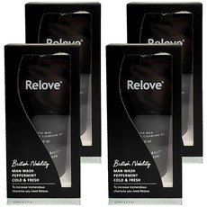 Relove男性專用私密潔淨凝露-英國紳士, 涼感洗淨, 120ml, 4條