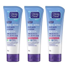 Clean&Clear 可伶可俐 台灣公司貨 毛孔潔淨洗面露, 100g, 3條