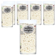 퀄리티스프링클 화이트 펄 스프링클 3mm, 75g, 6개