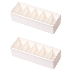 Jeepsaram 茶水間隔板收納盒, 2個, 象牙白